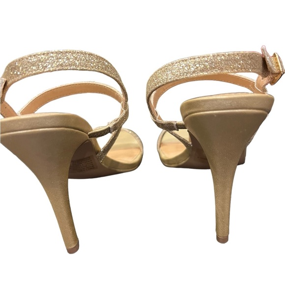 LC Lauren Conrad Hazelnuts Women's Dress Sandals 7.5 M gold shimmer - Picture 7 of 12